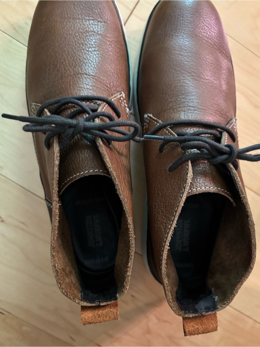 Johnston & Murphy Men's Brown Leather Chukka Boots - 9.5 - Picture 5 of 7